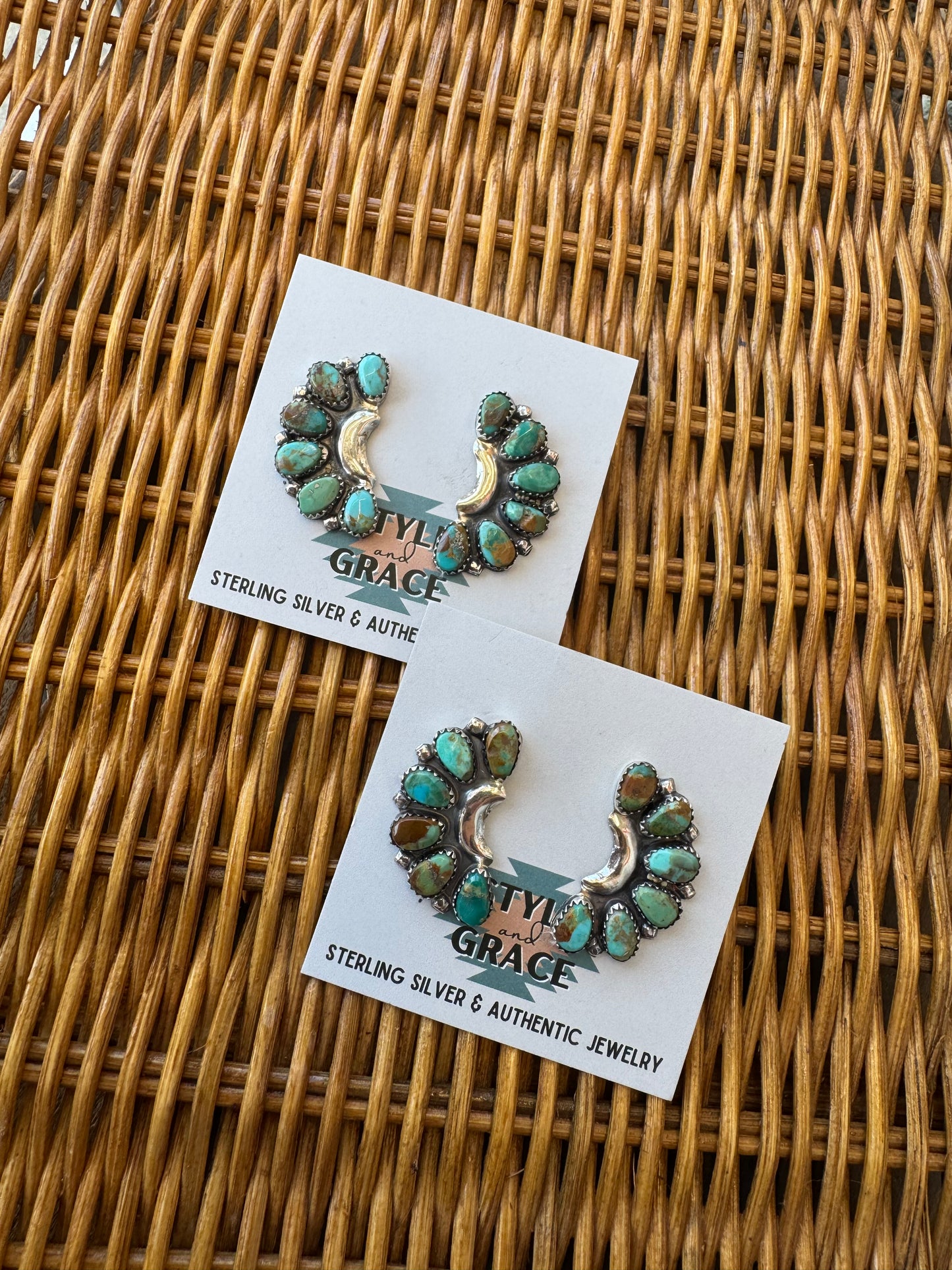 Turquoise Medium Half Clusters