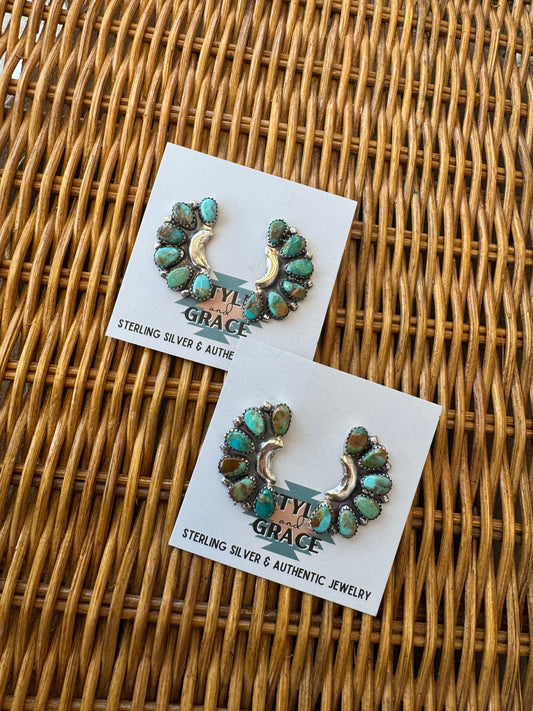 Turquoise Medium Half Clusters