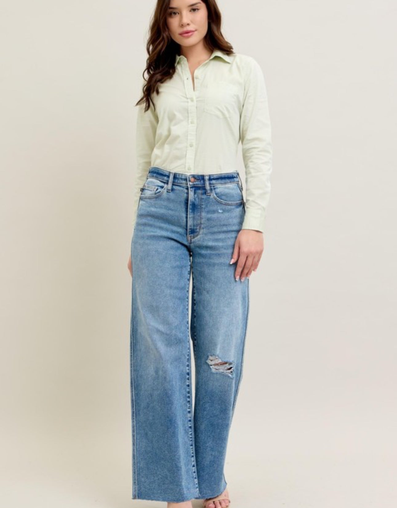 JB Vintage Wash Wide Leg Jeans