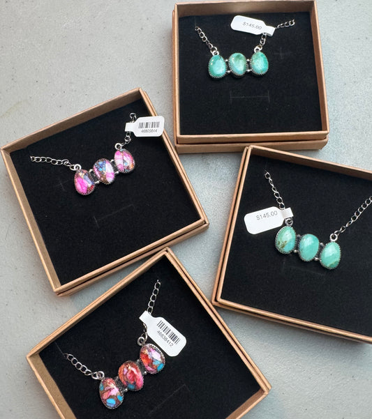 Three Stone Necklace