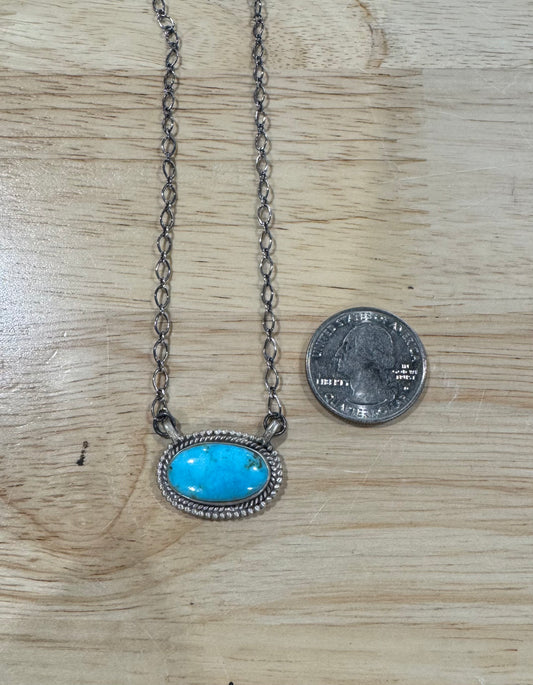 T Turquoise Small Necklace Three