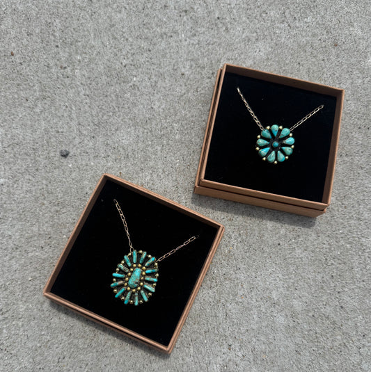 Brass Cluster Necklaces