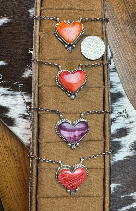 Spiny Heart Necklaces