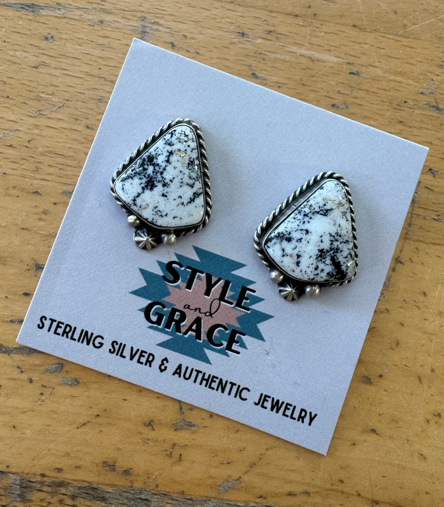 White Buffalo Earrings