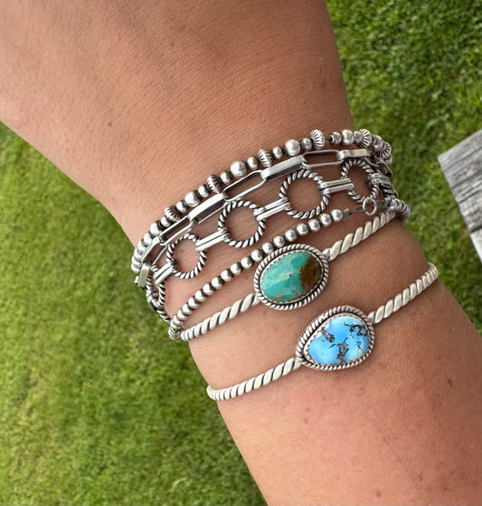 Turquoise Mini Twist Cuffs