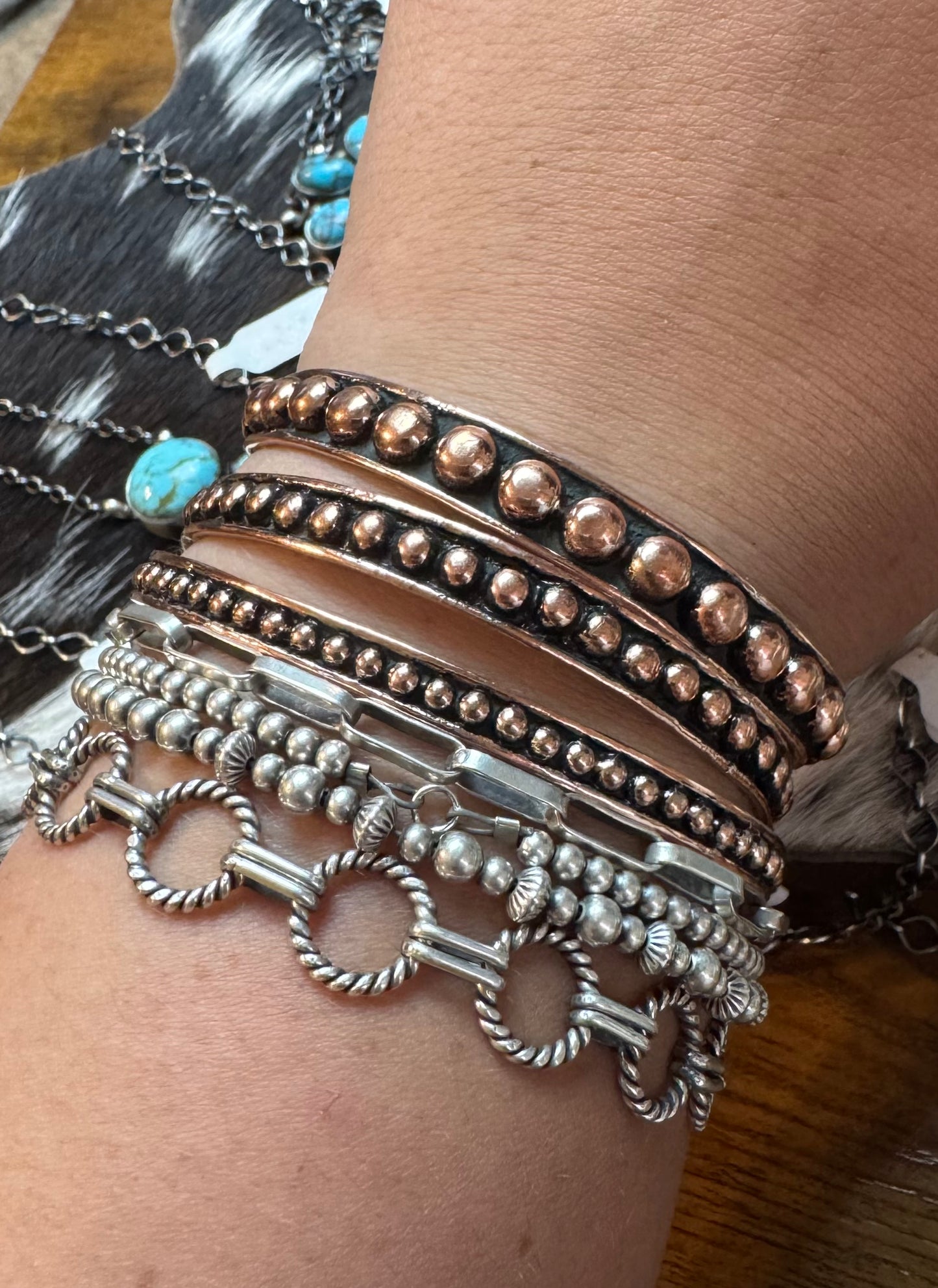 Copper Dot Cuff