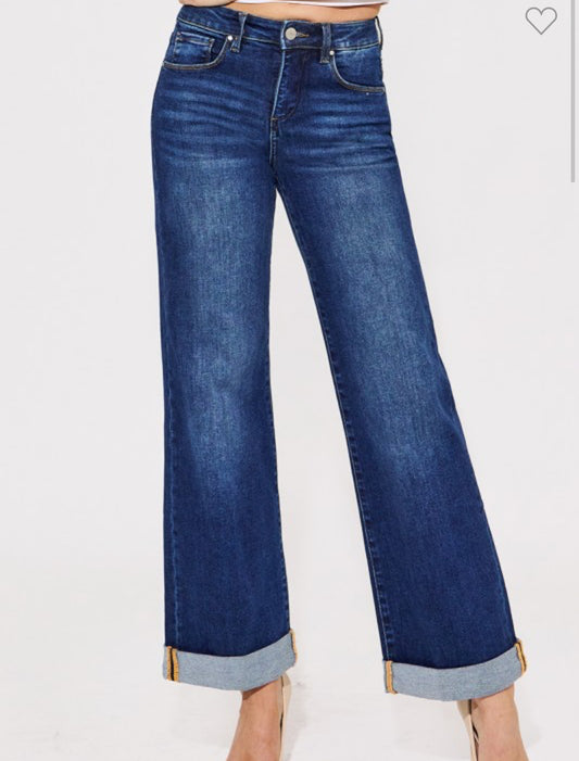 TC Cuffed Wide Leg Jeans