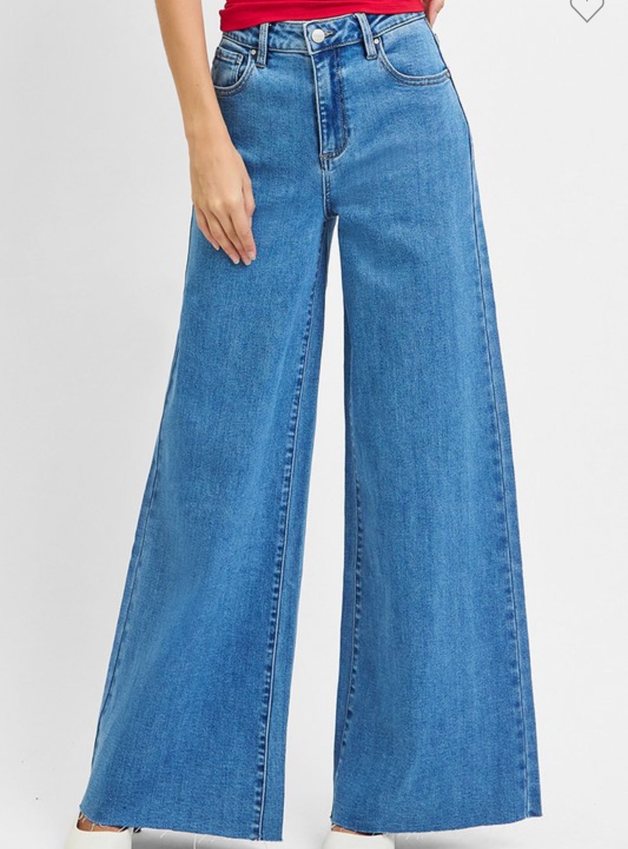 High Rise Wide Palazzo Jeans
