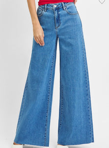 High Rise Wide Palazzo Jeans