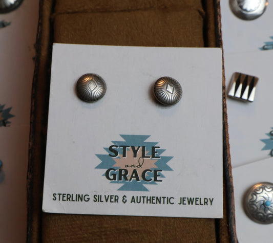 Tiny Concho Earrings