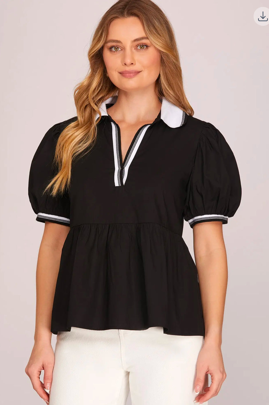 Black Collar Top
