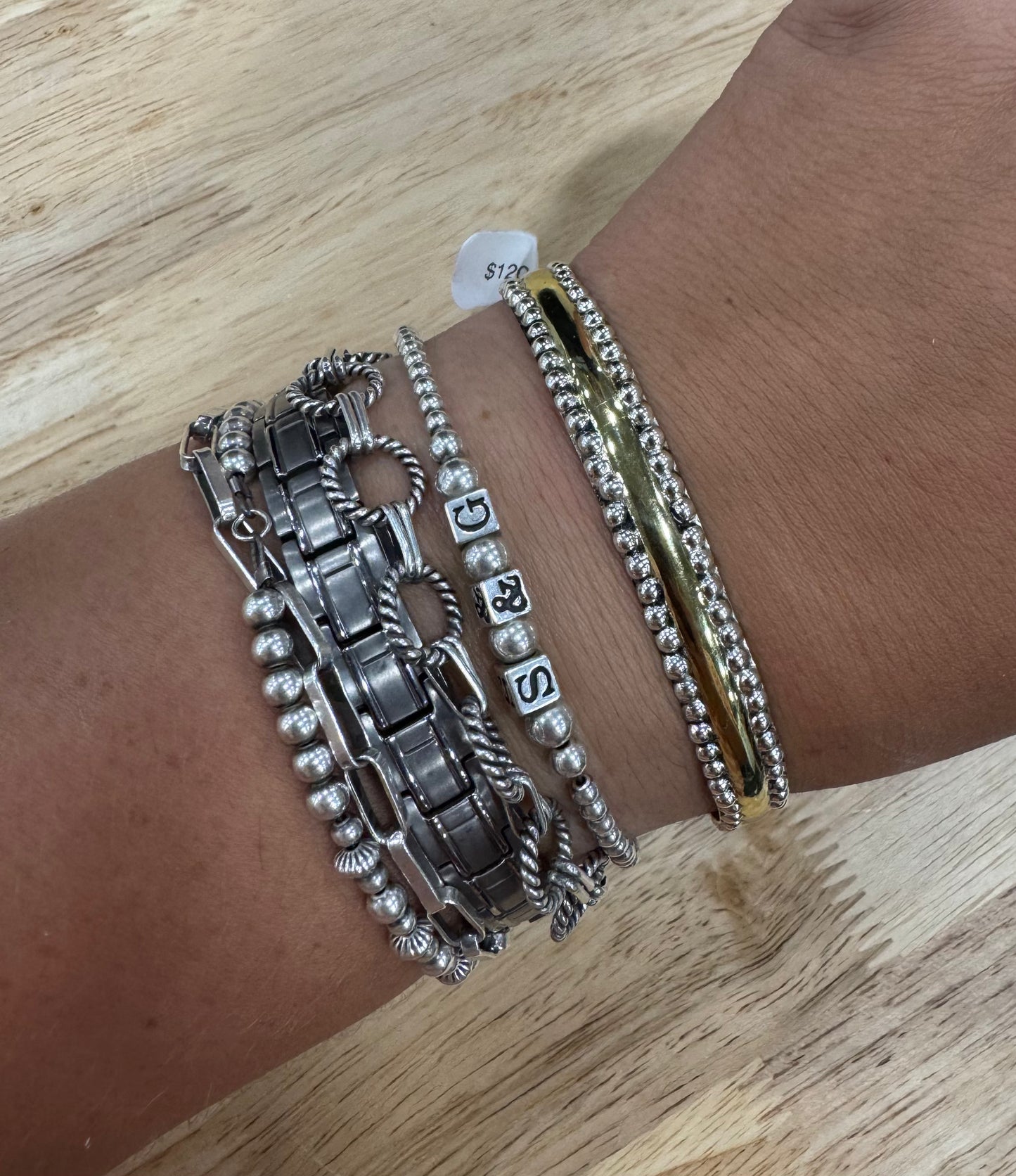 Brass and Silver Cuff