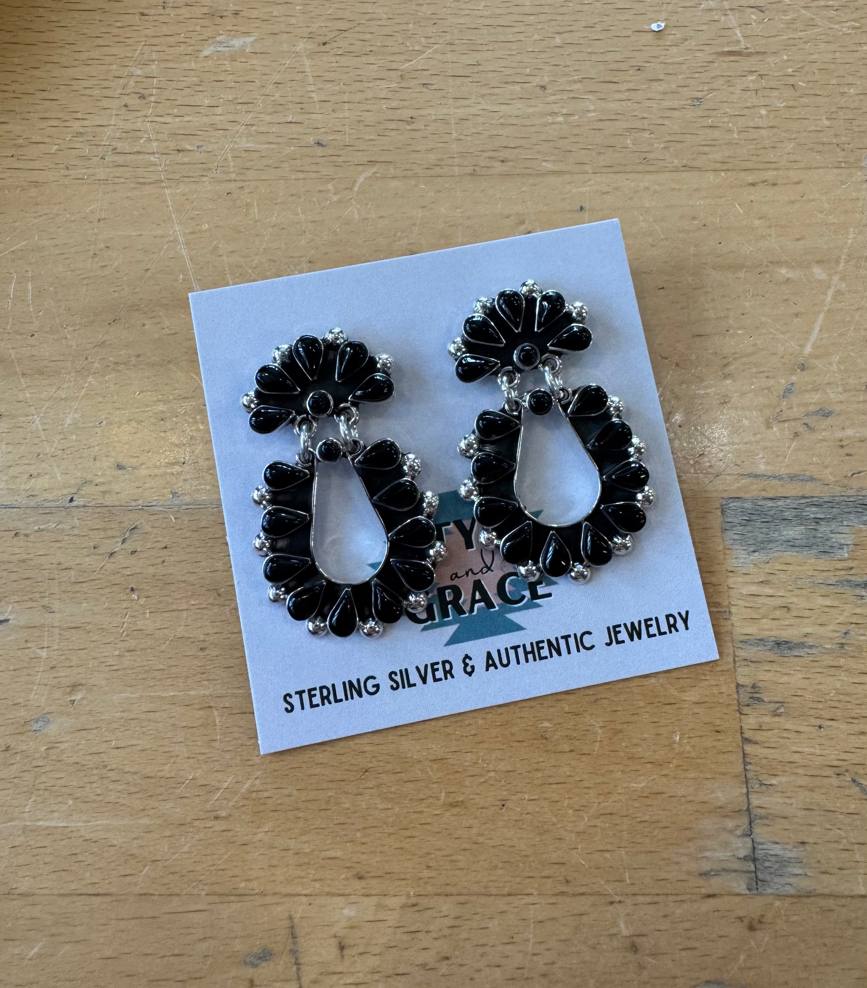 Dangle Onyx Earrings