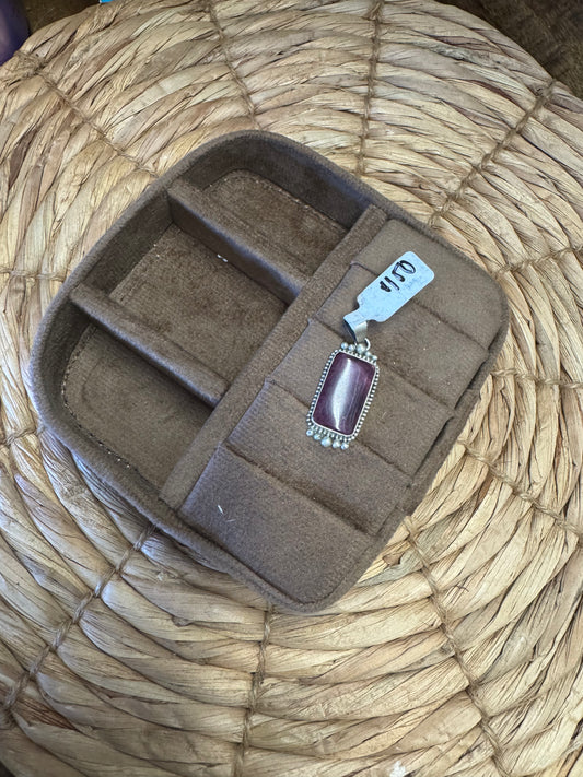 Purple Spiny Rectangle Pendant