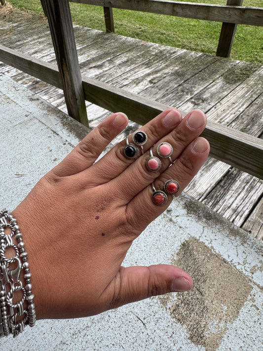 Circle Two Stone Rings