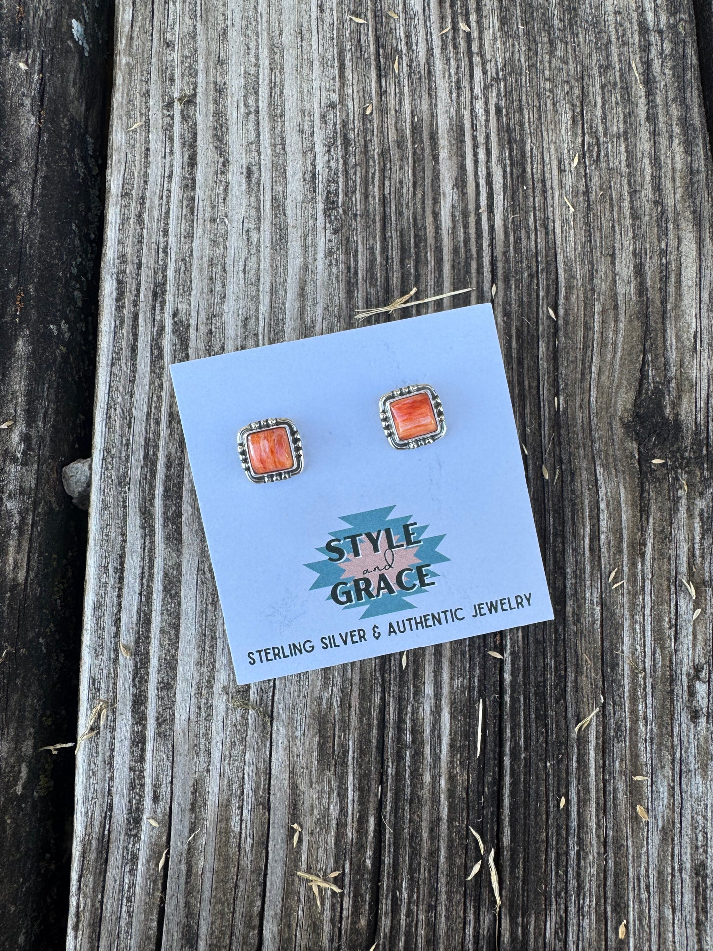 Spiny Square Studs