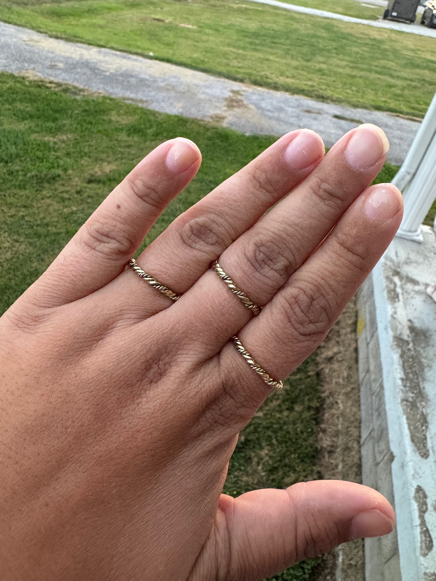 Brass Braided Ring