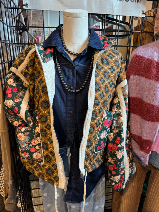 Brown Floral Jacket