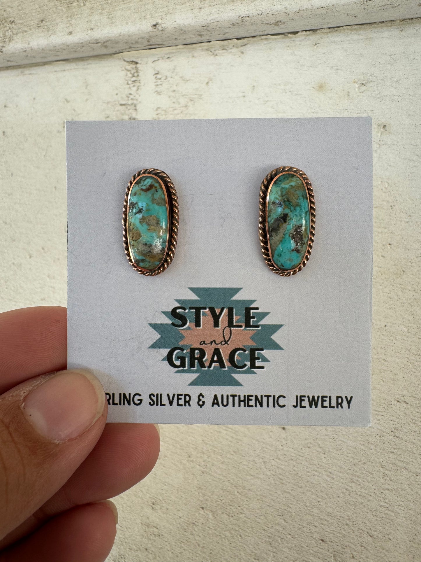 Copper Oval Earrings