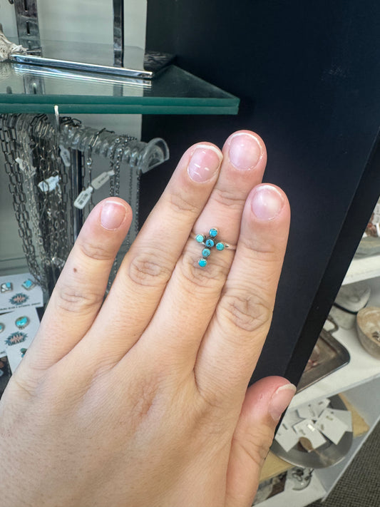 Turquoise Cross Ring
