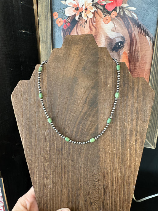 Green Cylinder Necklace