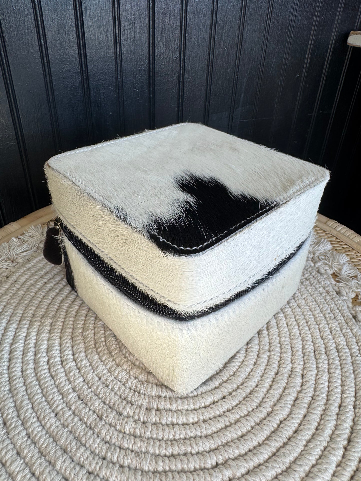 Square Cowhide Jewelry Boxes