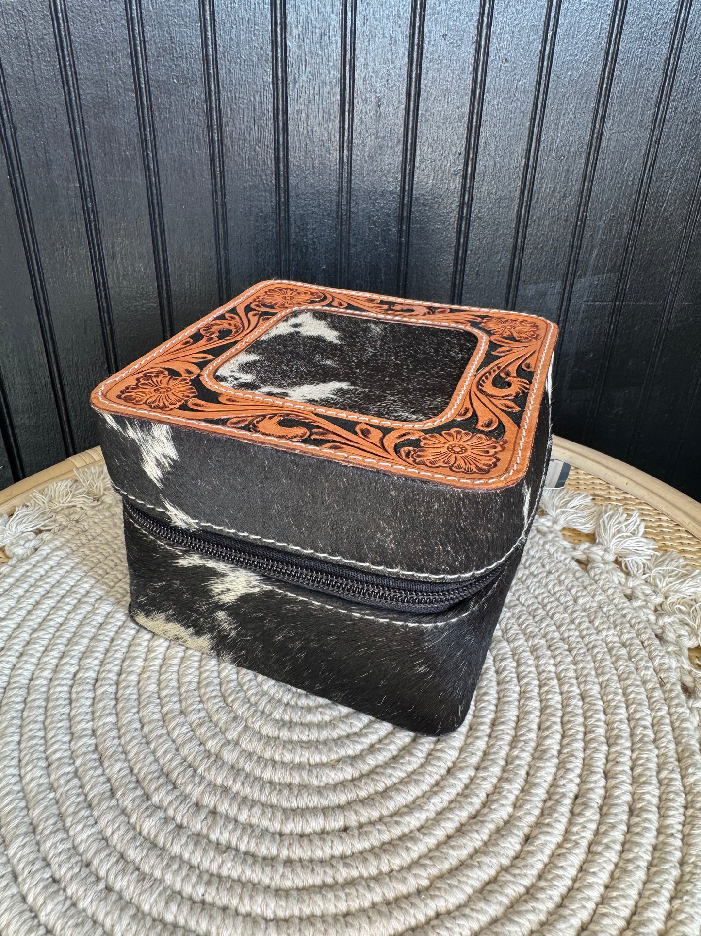 Square Cowhide Jewelry Boxes
