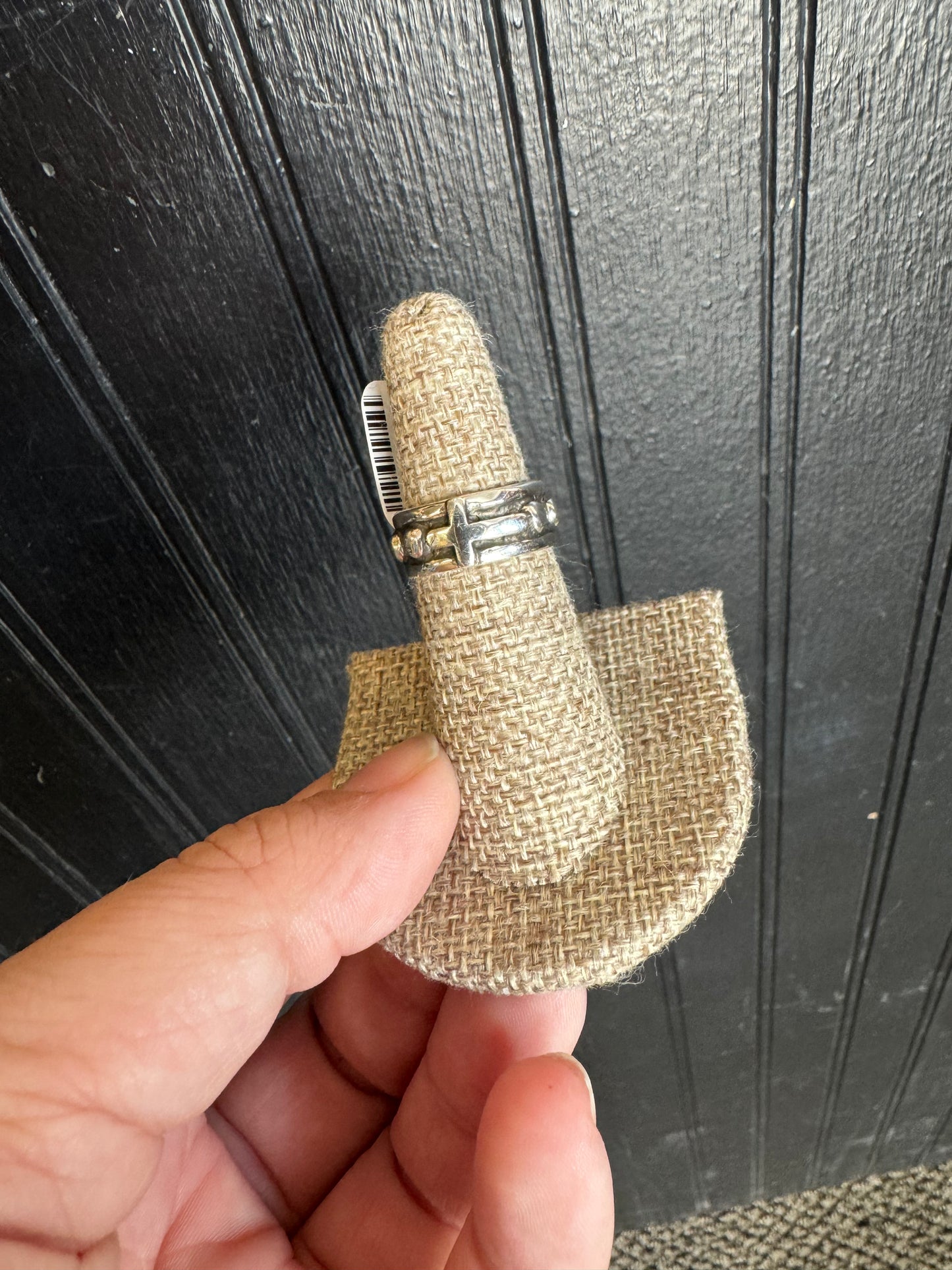 Thick Cross Stacker Ring