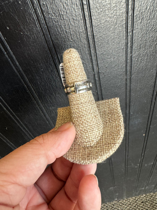 Thick Cross Stacker Ring