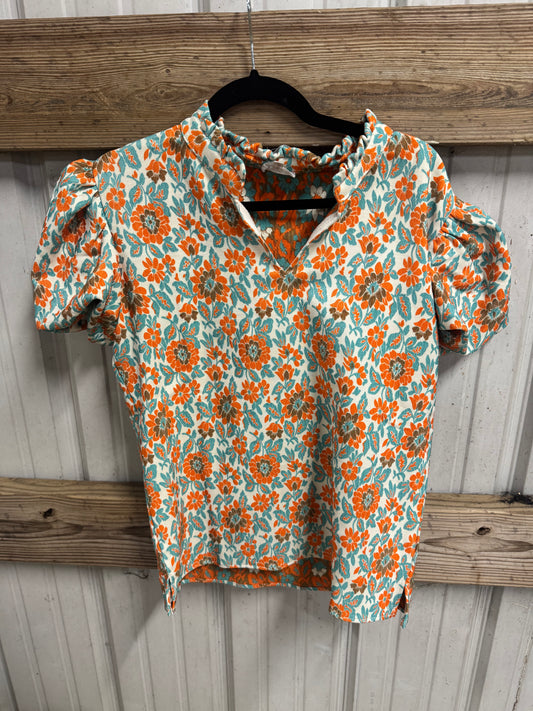 Teal & Orange Top