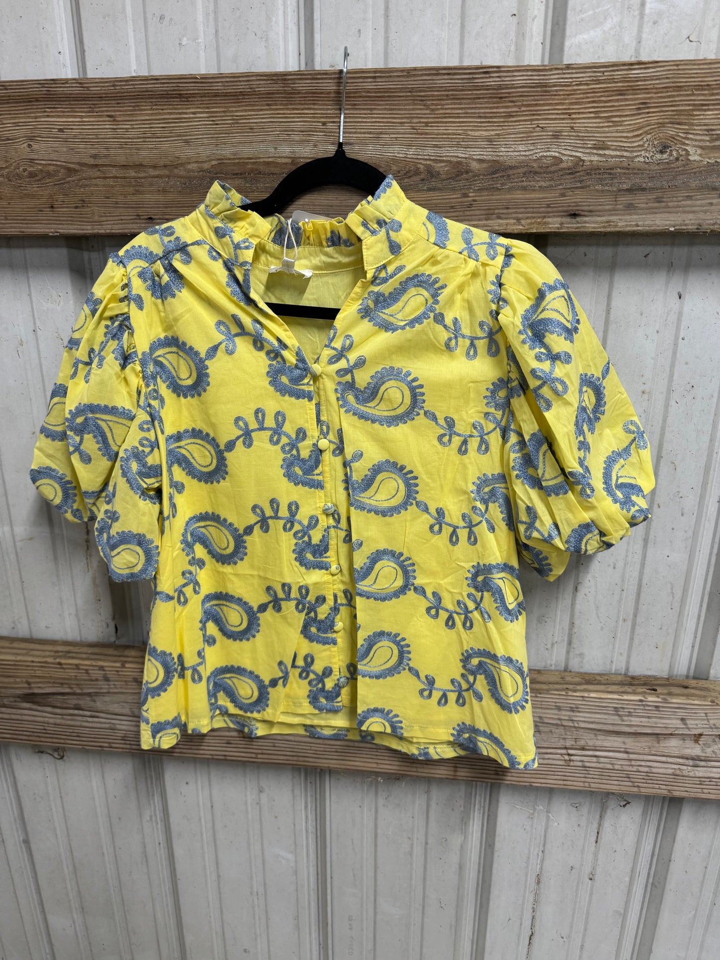 Yellow Paisley Top