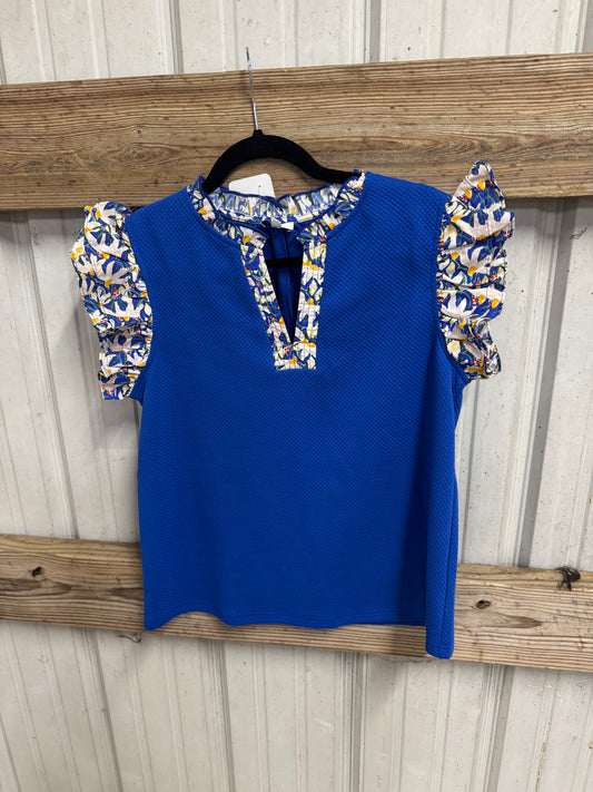 Royal and Yellow Top