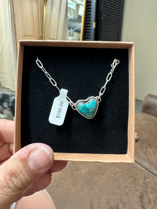 Turquoise heart necklace