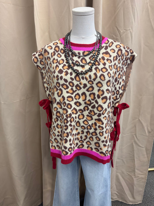 Cheetah Tie Sweater