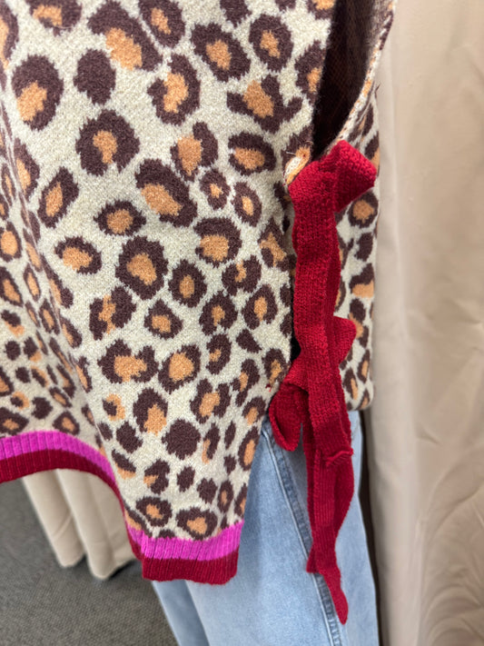 Cheetah Tie Sweater