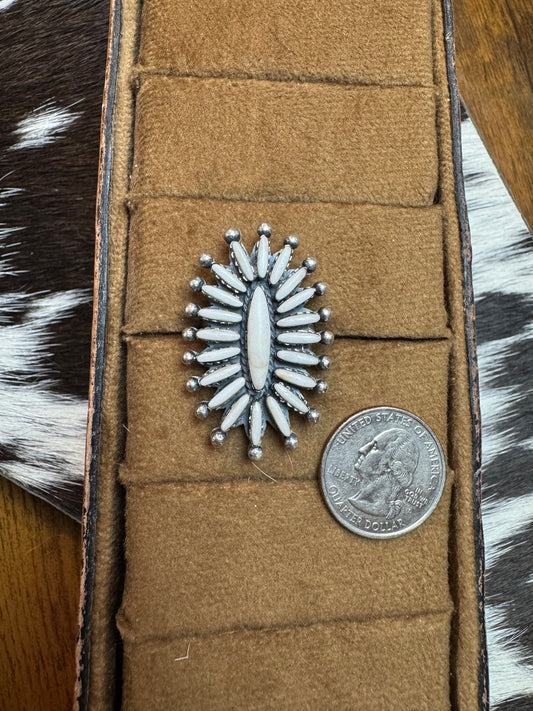 White Buffalo Pinpoint Ring