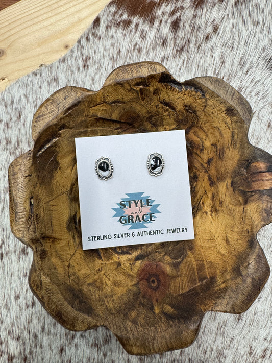 White Buffalo Stud Earrings