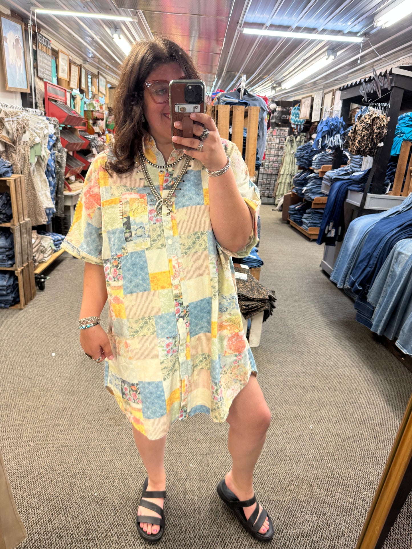 Patchwork Denim Dress