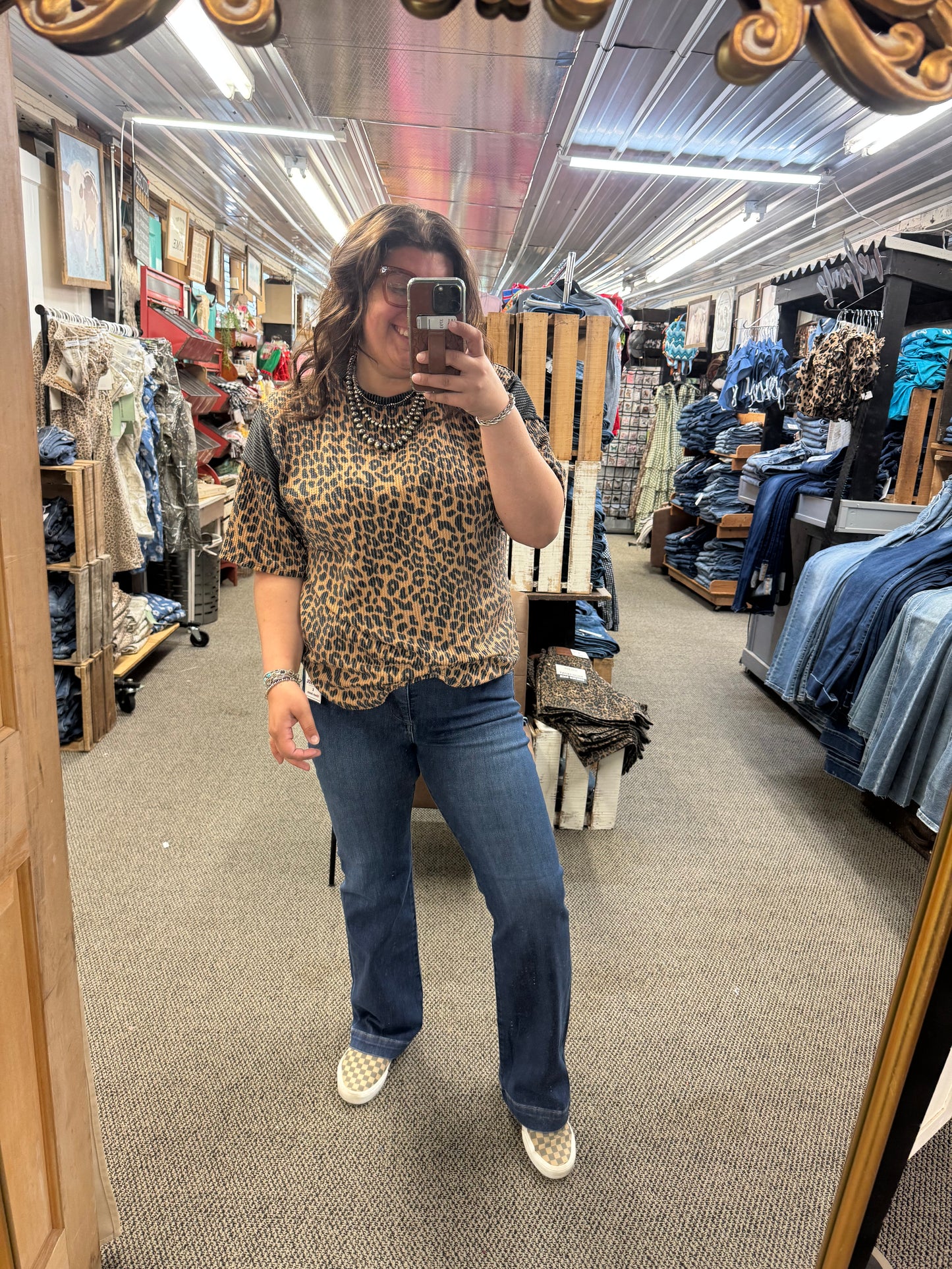 TC high rise bootcut jeans
