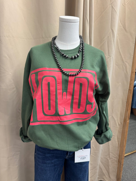 Green Howdy Crewneck