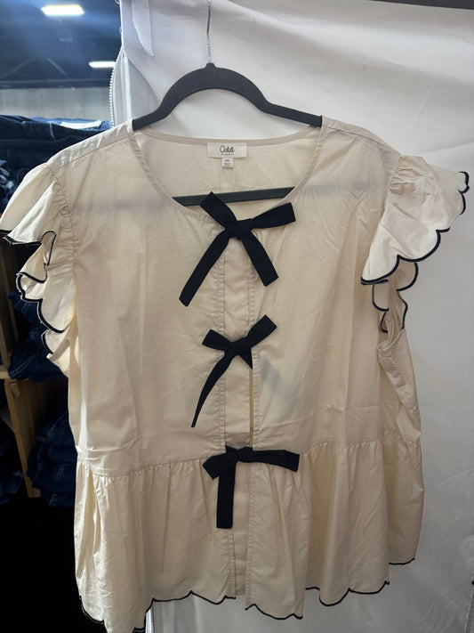 Cream Bow Top