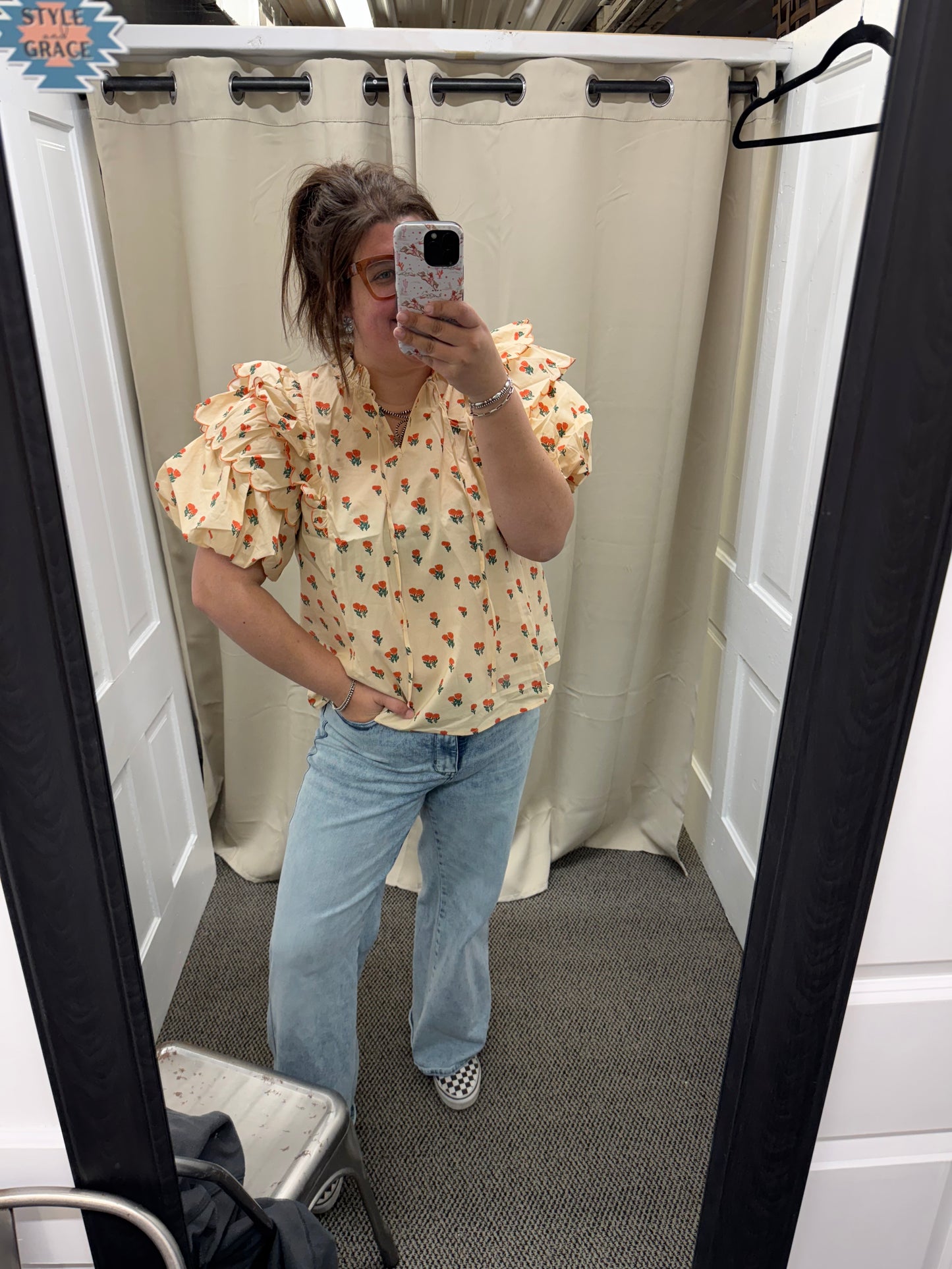 Vintage Puff Sleeve Top