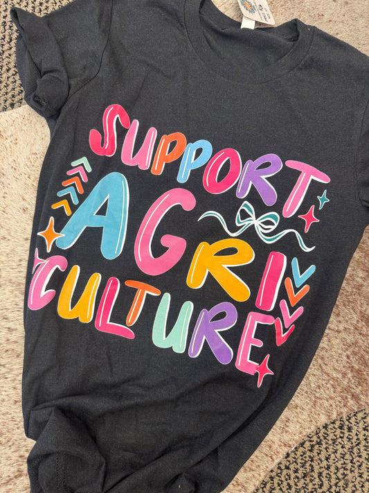 Colorful Support Agriculture Tee