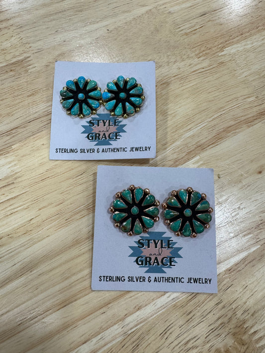 Circle Cluster Earrings - other metals