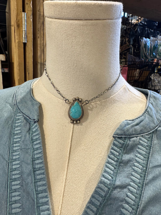 T Turquoise Small Necklace One