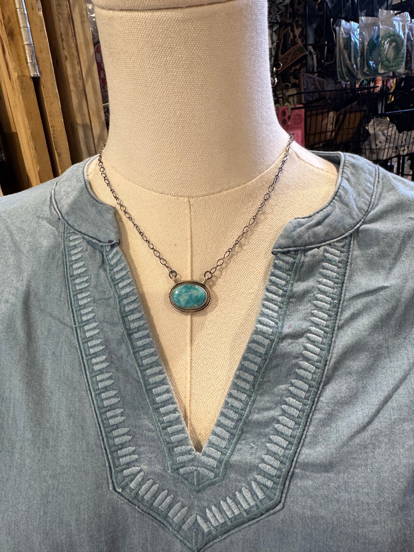 T Turquoise Small Necklace Two