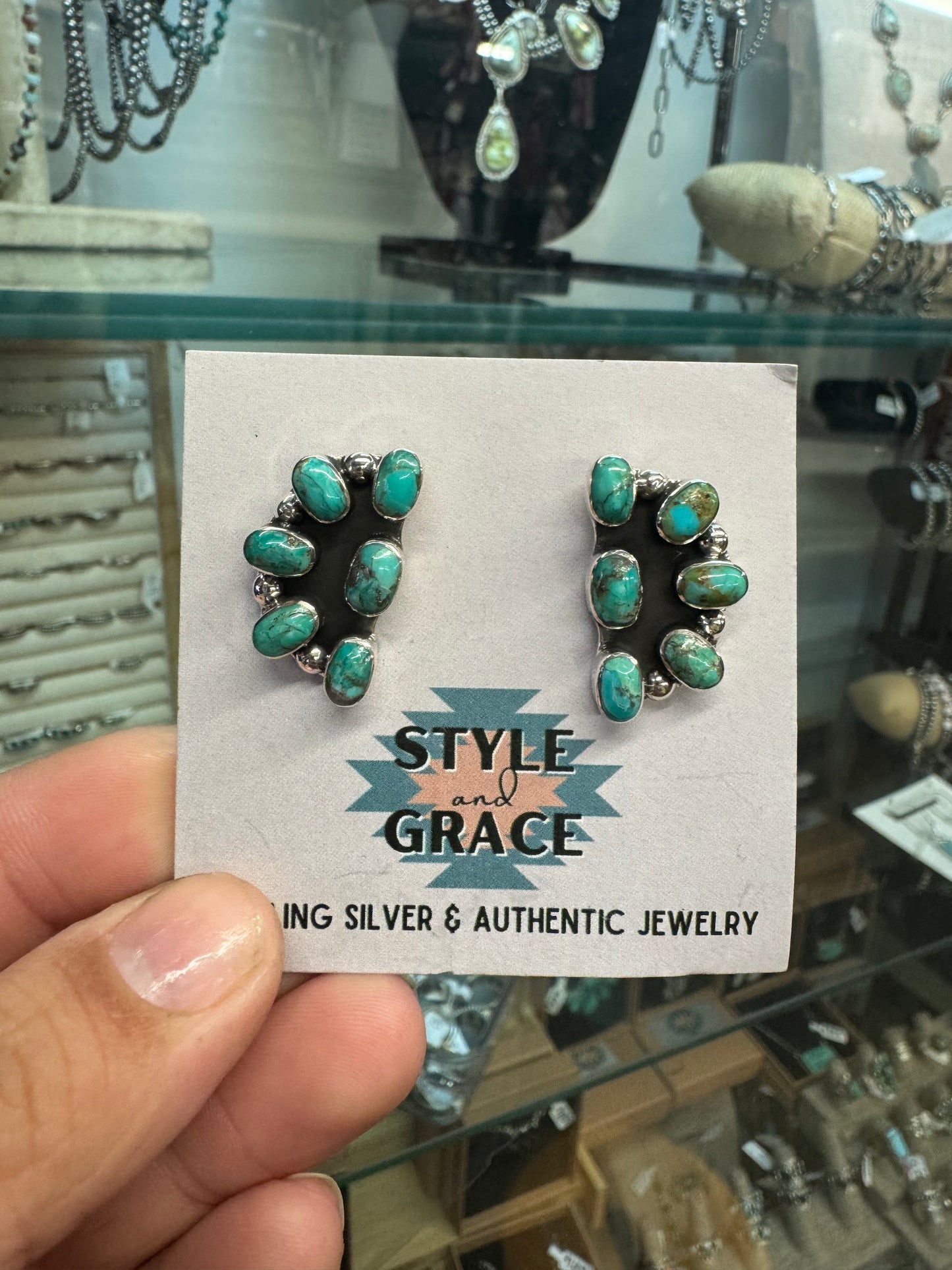 Half Cluster Earrings