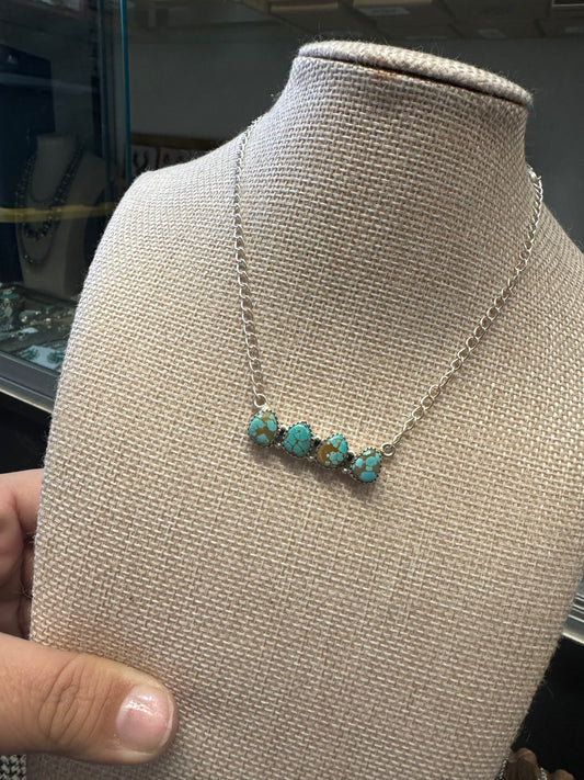 Mine 8 Teardrop Bar Necklace