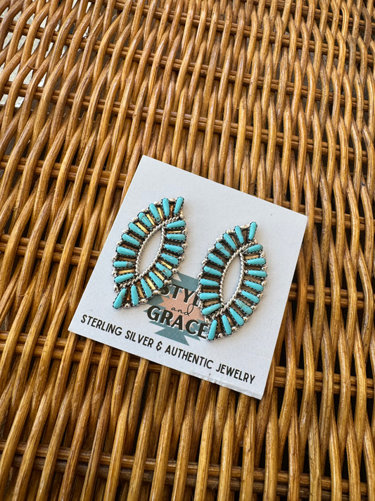 Turquoise Multi Stone Earrings
